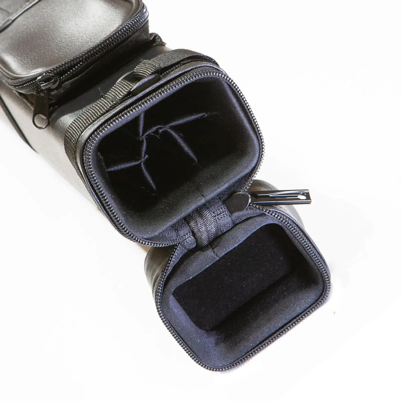 Custodia Protettiva per Stecche da Biliardo in Pelle PU, Spessa, per Stecche Divise in 2, Robusta, Portatile, Imbottita Morbida