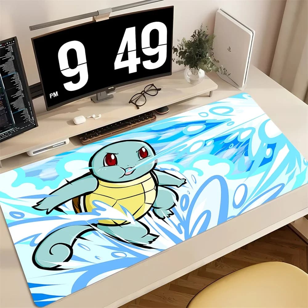 Tappetino per mouse grande Kawaii Tappetino per tastiera da gioco antiscivolo per laptop Tappeto Nuovo Giappone Anime P-pokemon Mousepad XL Gamer Cabinet elf Tappetino da scrivania