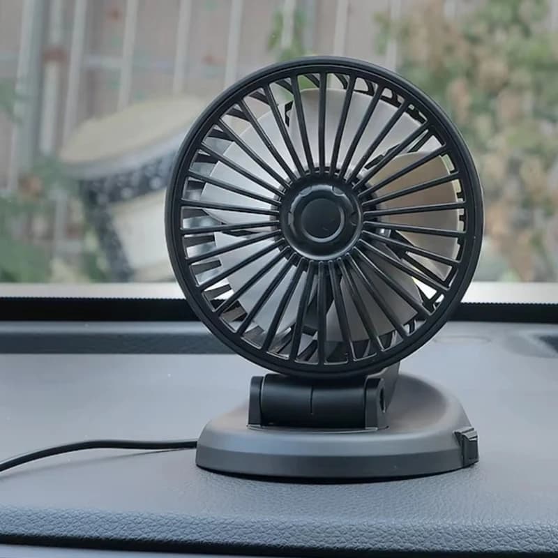 Ventola di raffreddamento USB per auto 5V 12/24V multi-angolo ruotabile con presa accendisigari per tenda da campeggio esterna spiaggia desktop casa auto