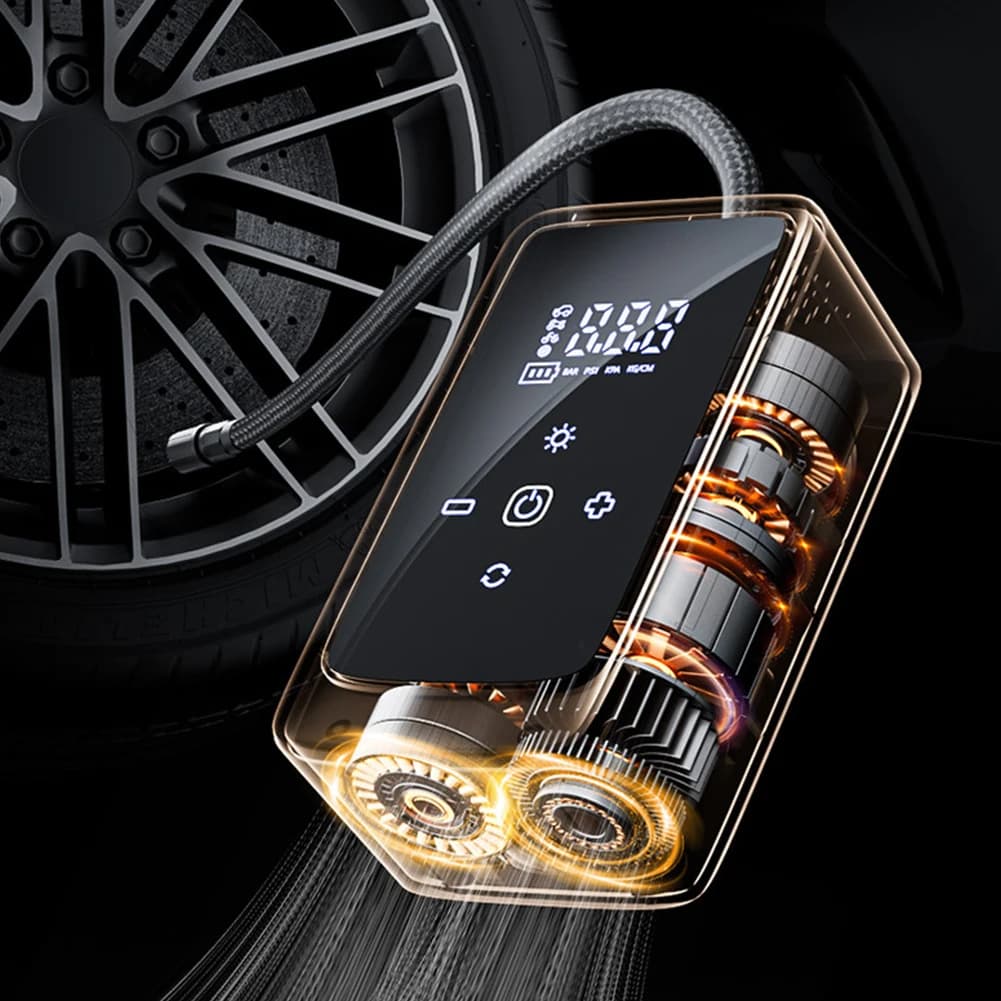 Compressore d'aria portatile Pompa per bici senza fili da 140 PSI Pompa per pneumatici per bici elettrica per palline da bicicletta per auto, moto e altro ancora