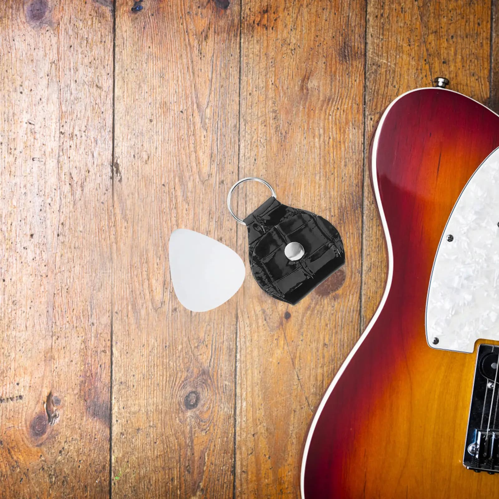 Set di 3 Portaplettro a Forma di Mini Portachiavi, Organizzatore per Plettri da Chitarra, Accessori per Custodia
