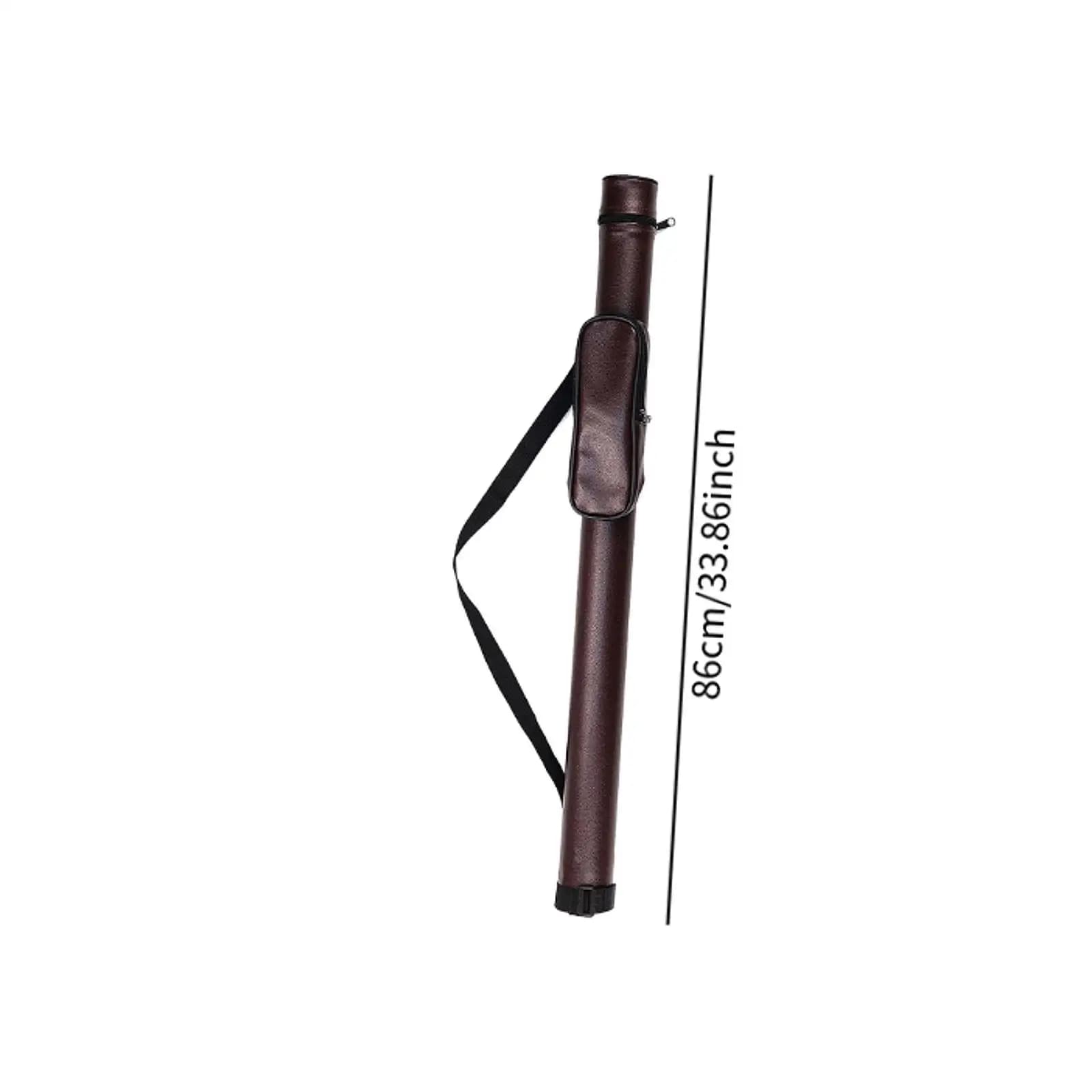 Custodia Morbida in Pelle PU per Stecca da Snooker 1/2, Borsa Porta Stecca per Accessori da Biliardo e Viaggi