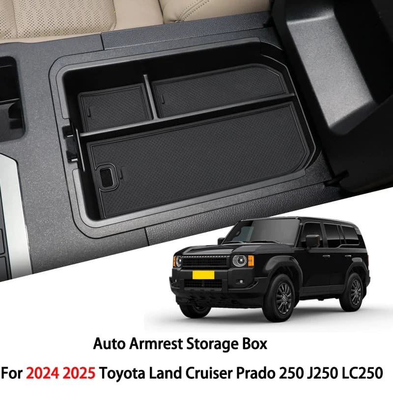 Per Toyota Land Cruiser Prado LC250 J250 2024 2025 Auto Bracciolo Scatola di Immagazzinaggio ABS Console Centrale Organizer Vassoio Accessori Auto
