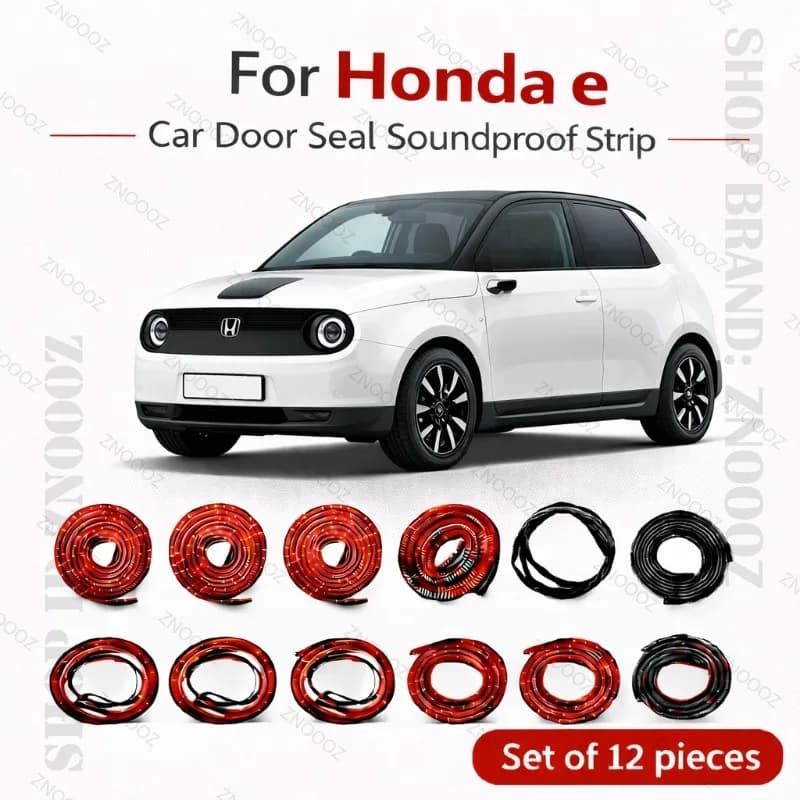 Guarnizione per Porta Auto Honda E, Striscia in Gomma a Doppio Strato Insonorizzante, Antipolvere e Impermeabile, Set da 12 Pezzi