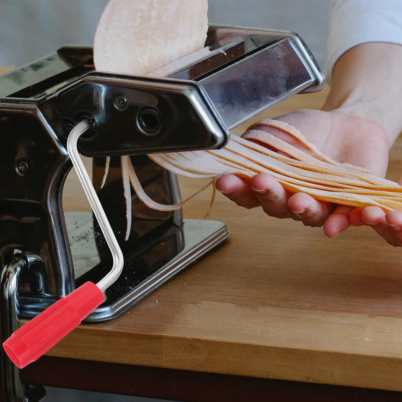 Heavy Duty Pasta Maker Handle Replacement Solid Iron Alloy Universal Fit for Manual Pasta Machines Noodle Making Device