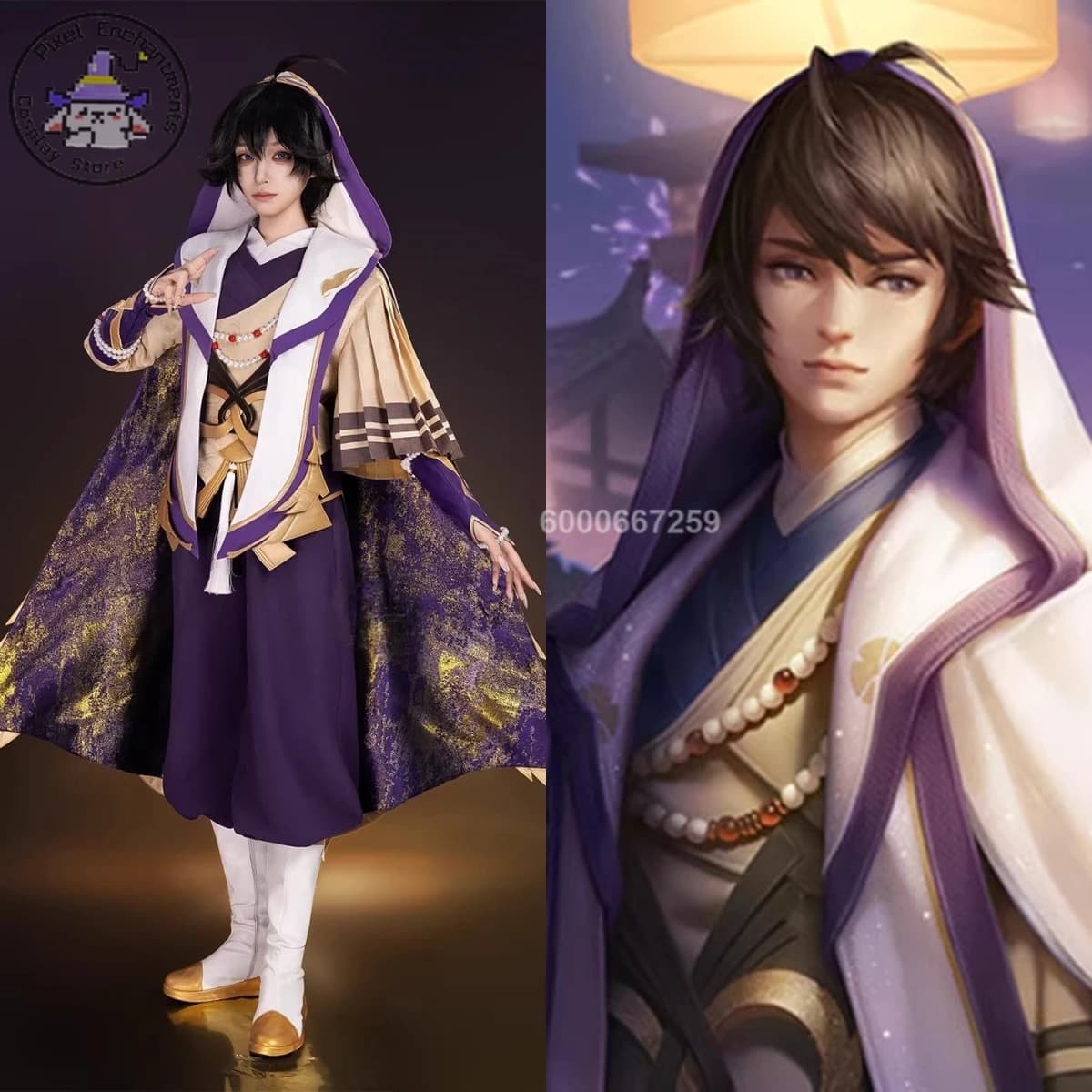 Costume Cosplay Honor of Kings, Abito Classico per Gioco di Ruolo Anime Yi Xing, per Uomini e Donne Adulti, Comic Con e Feste