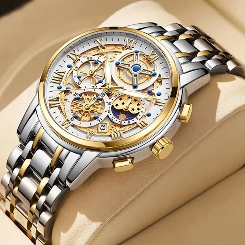 LIGE Men's Watch Men's Sports Quartz Watches Waterproof Chronograph Men's Wrist Watch Military Cable Man Relogio Masculino
