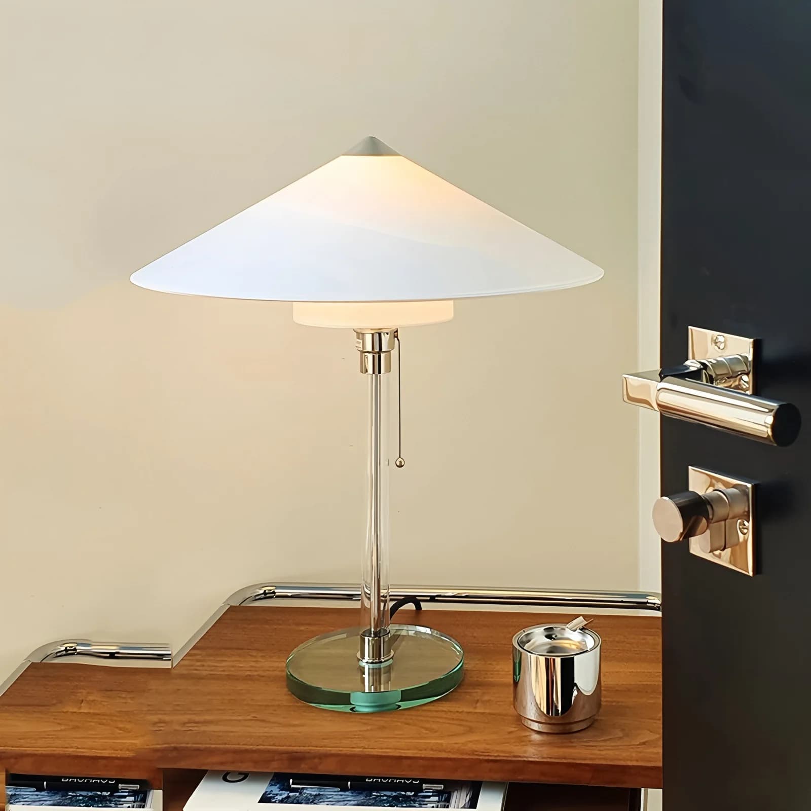New Bauhaus-Style Creative Fabric Table Lamp Bedside Desk Lighting with Full-Spectrum for Bedroom Study Home Decor
