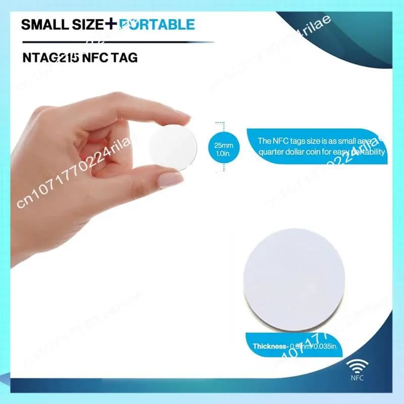 Tag NFC A17Z, carte NFC, 215 tag NFC riscrivibili 215 carte moneta NFC compatibili, telefoni cellulari e dispositivi abilitati NFC