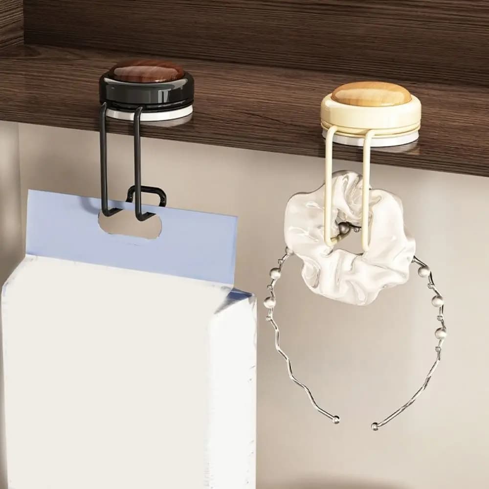 Gancio per borsa da scrivania in plastica, senza foratura, rotazione a 360° ° Supporto Girevole per Cuffie da Scrivania, Gancio Portatile Staccabile con Ventosa per Borse, per Casa