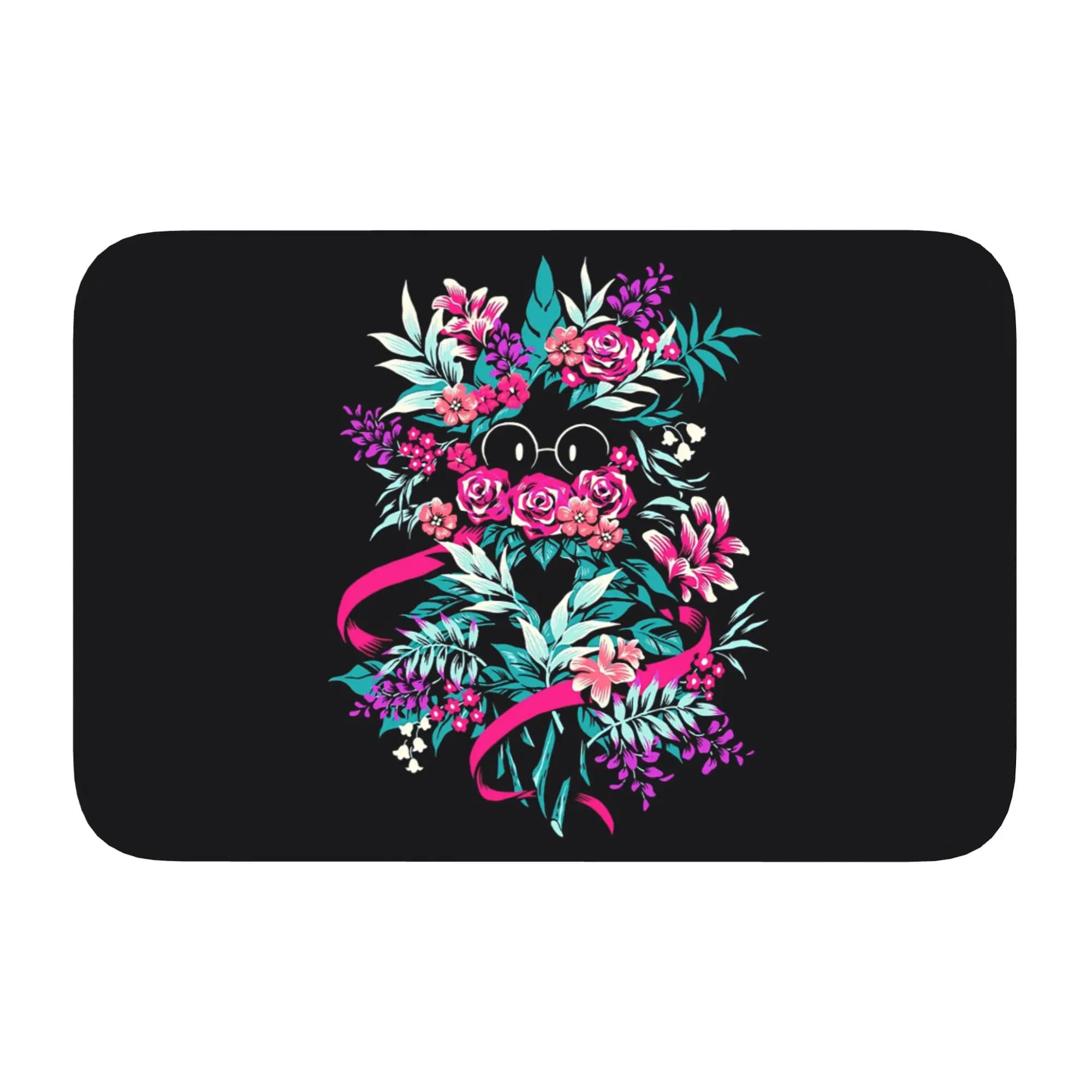 Deltarune Spamton Merch Ralsei Tappetino floreale impermeabile e antiolio per cucina, ingresso, soggiorno, tappetino per pavimento