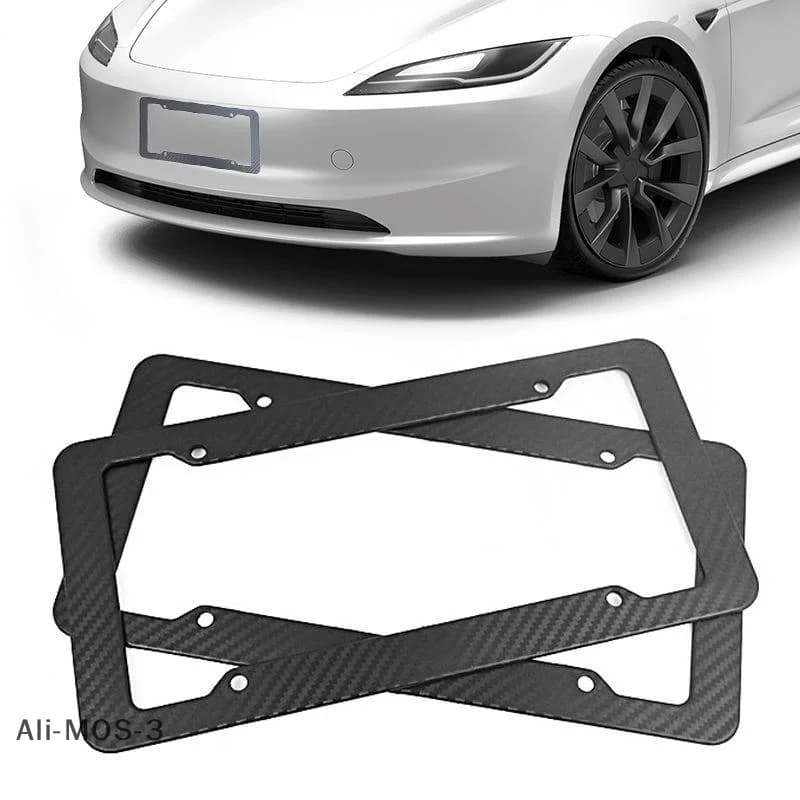 【S】Porta targa in fibra di carbonio Porta targa per auto Porta targa per auto Etichetta telaio targa per auto Ricambi auto universali