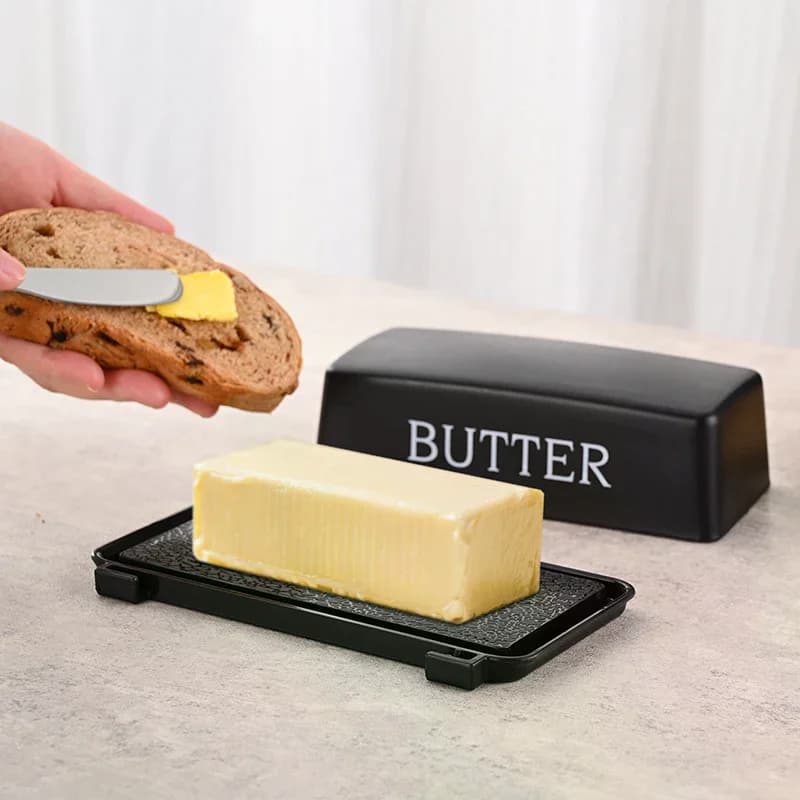 Butter Cheese Storage Box Butter Cutter Box With Lid And Knife Countertop Butter Keeper For Refrigerator Kitchen