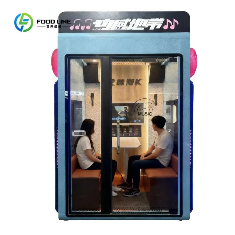 Customized Mini Karaoke Booth Coin Operated Singing Machine Soundproof Music Room for Mall Entertainment Commercial KTV Business