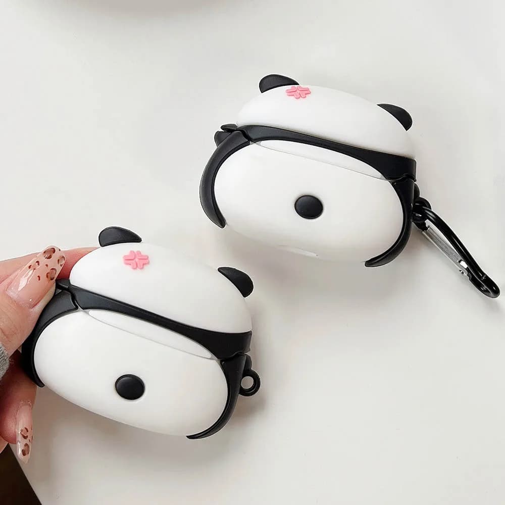 Custodia in silicone simpatico cartone animato 3D Panda per Samsung Galaxy Buds3 Soft Shell per Buds 3 Pro Custodia protettiva antiurto per auricolari in TPU