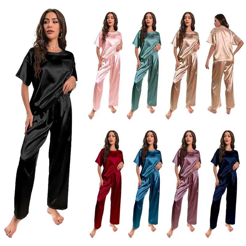 Pantaloncini da Notte in Seta Ghiaccio per Donna, Comodi e Leggeri, Vestaglia da Uomo per la Stagione Autunnale