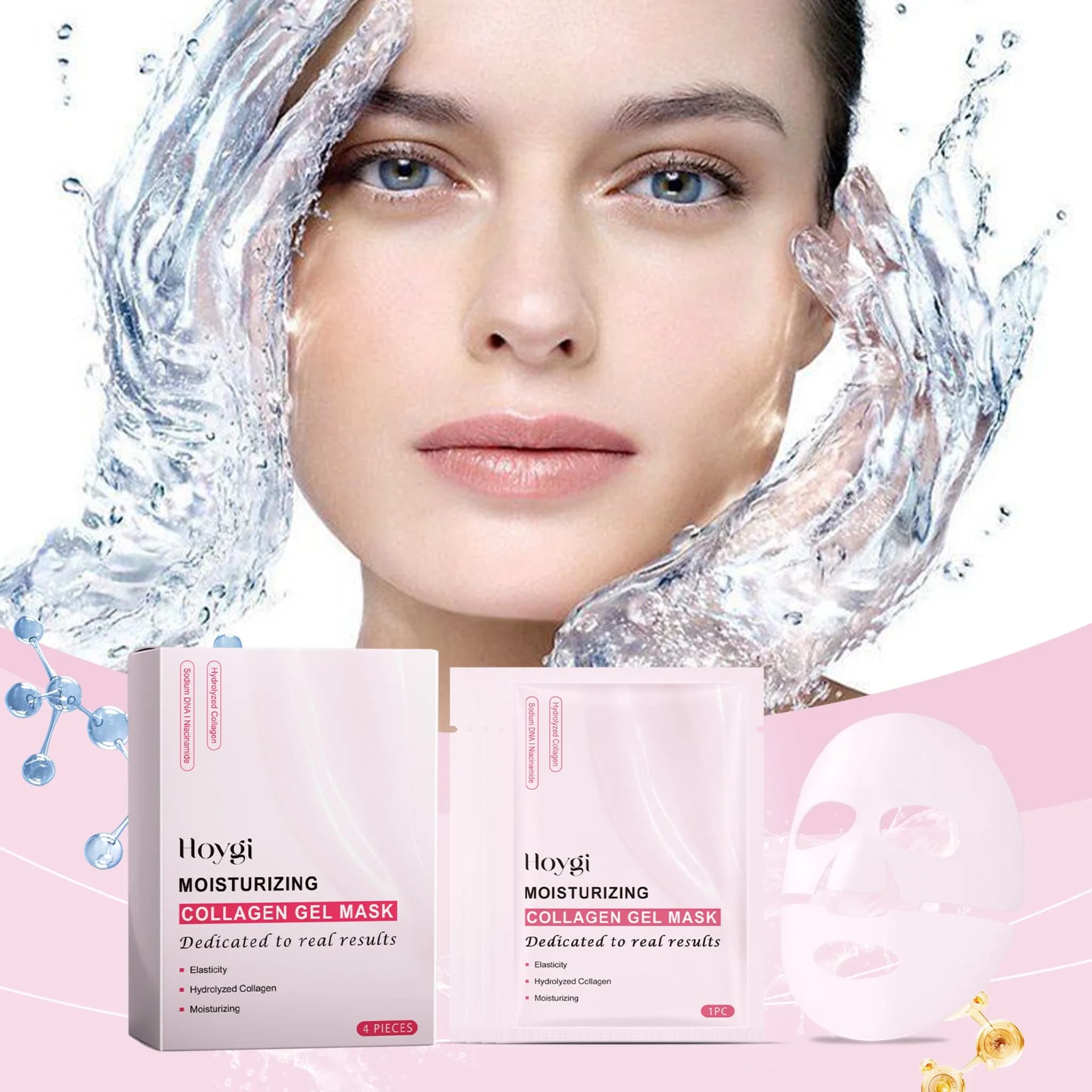 Maschera Viso Bio al Collagene Profondo, Riduce i Pori, Idratante, Nutriente, Rassodante, Illuminante, Prodotto per la Cura della Pelle del Viso