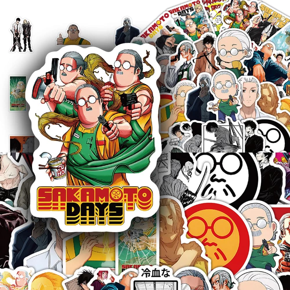 10/30/60pcs Anime Sakamoto Giorni Adesivi Cool Shin Asakura Adesivo per Cancelleria Notebook Telefono Laptop Auto Taro Sakamoto Decalcomanie