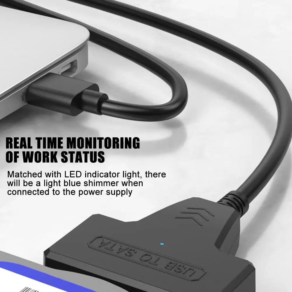 SATA To USB 3.0 Cable For 2.5 Inch 3.5 Inch External HDD SSD Hard Drive SATA 3 22 Pin Adapter USB 3.0 To Sata III Cord
