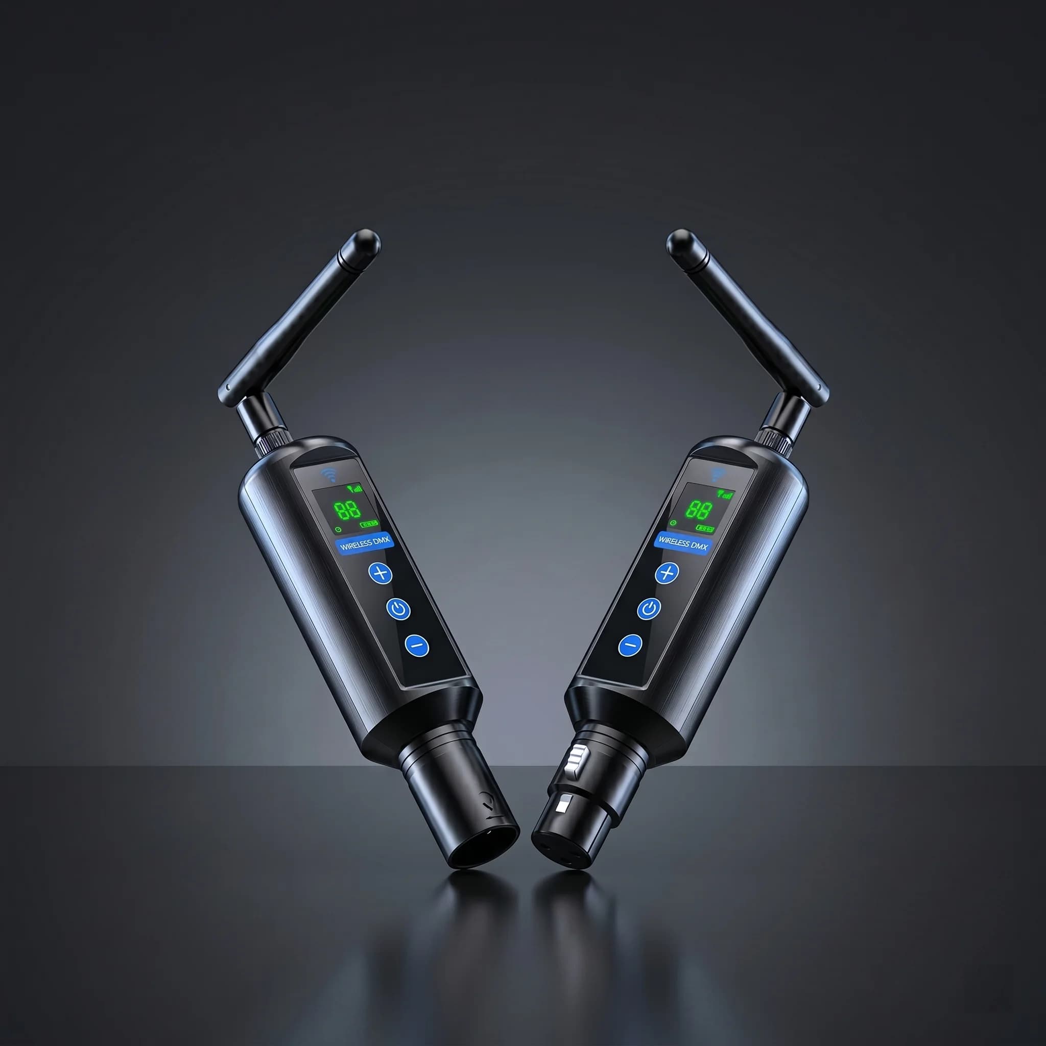 2026 New Super Wireless DMX System Set: Transmitter & Receivers with Digital Display, Long Range for Stage Lighting, Party Bar