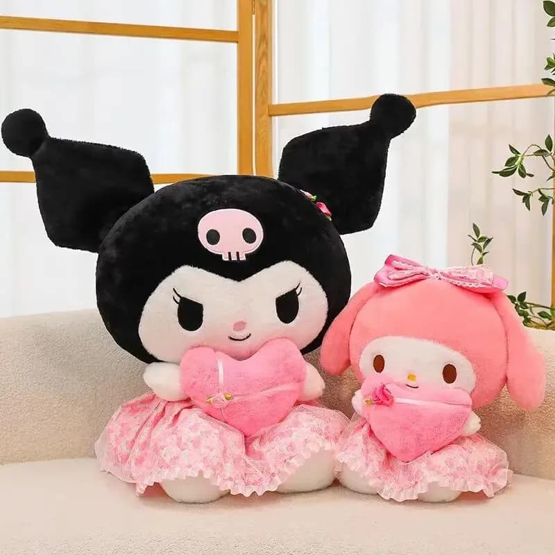 Peluche Anime Sanrio My Melody Kuromi Grande 72CM, Decorazione per Camera, Cuscino, Regalo per Bambini