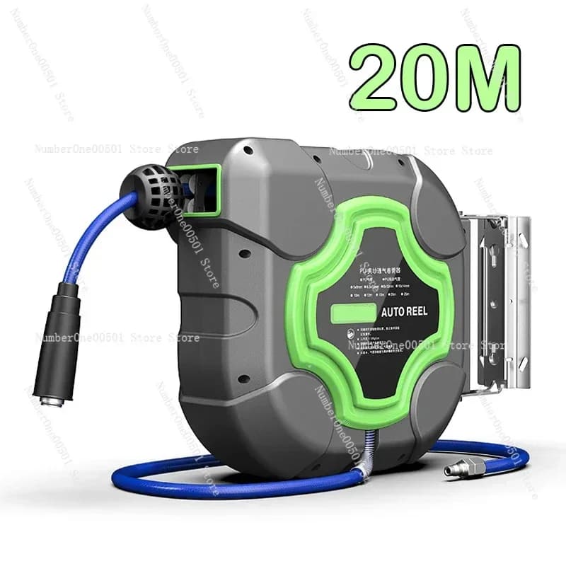 Avvolgitubo Automatico Retrattile da 20M per Aria Compressa, Tamburo per Lavaggio Auto 4S, Giardino, Montaggio a Parete, Macchina Pulitrice Telescopica
