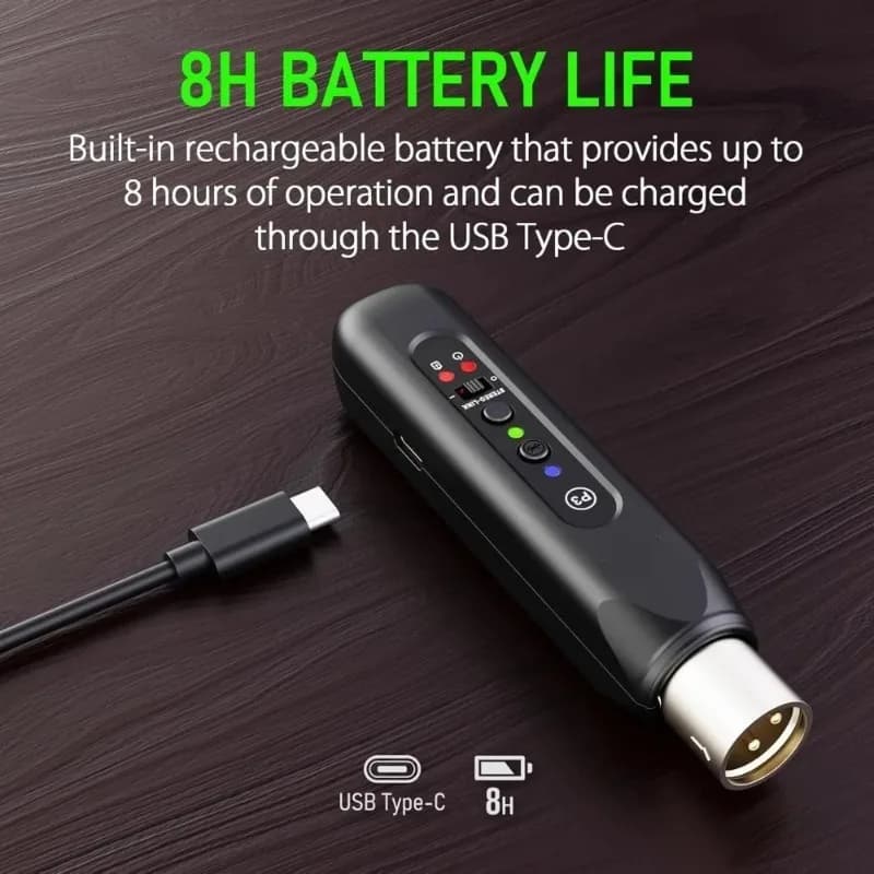 Ricevitore Bluetooth XLR wireless - Adattatore ricaricabile per altoparlanti Mixer audio Sistemi PA DJ