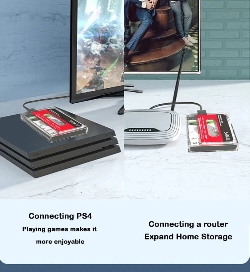 2.5 Inch USB 3.0 External HDD Case SATA 3.0 Mobile Hard Drive Enclosure Support UASP for PC Laptop - Hard Drive Box