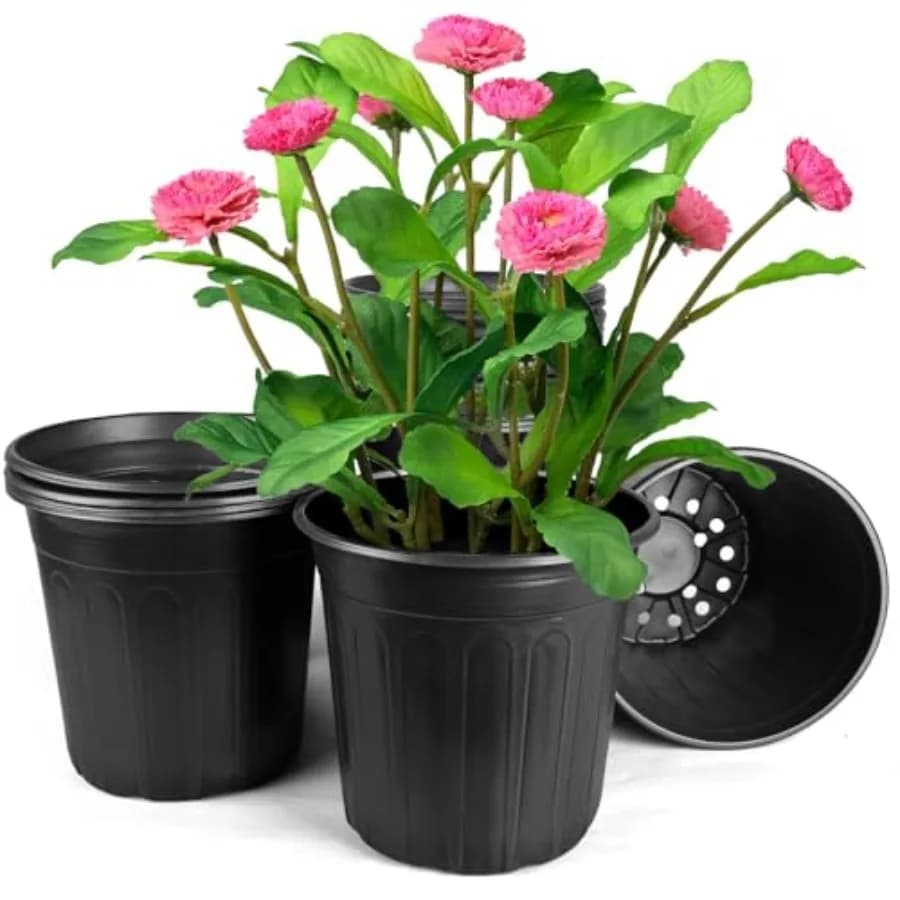 Vasi da 7 galloni per piante, vasi da vivaio da 12,8 pollici con fori di drenaggio, vasi da 7 galloni in plastica per innesti, semina, piante succulente
