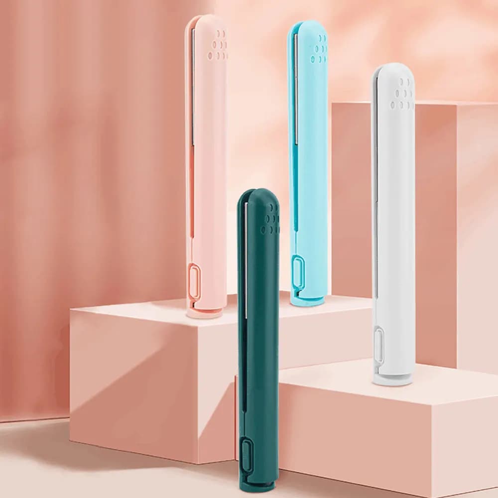 Mini piastra per capelli USB senza fili, frangia portatile in ferro da viaggio per studenti, arricciacapelli dritto, capelli corti a doppio uso per dormitorio