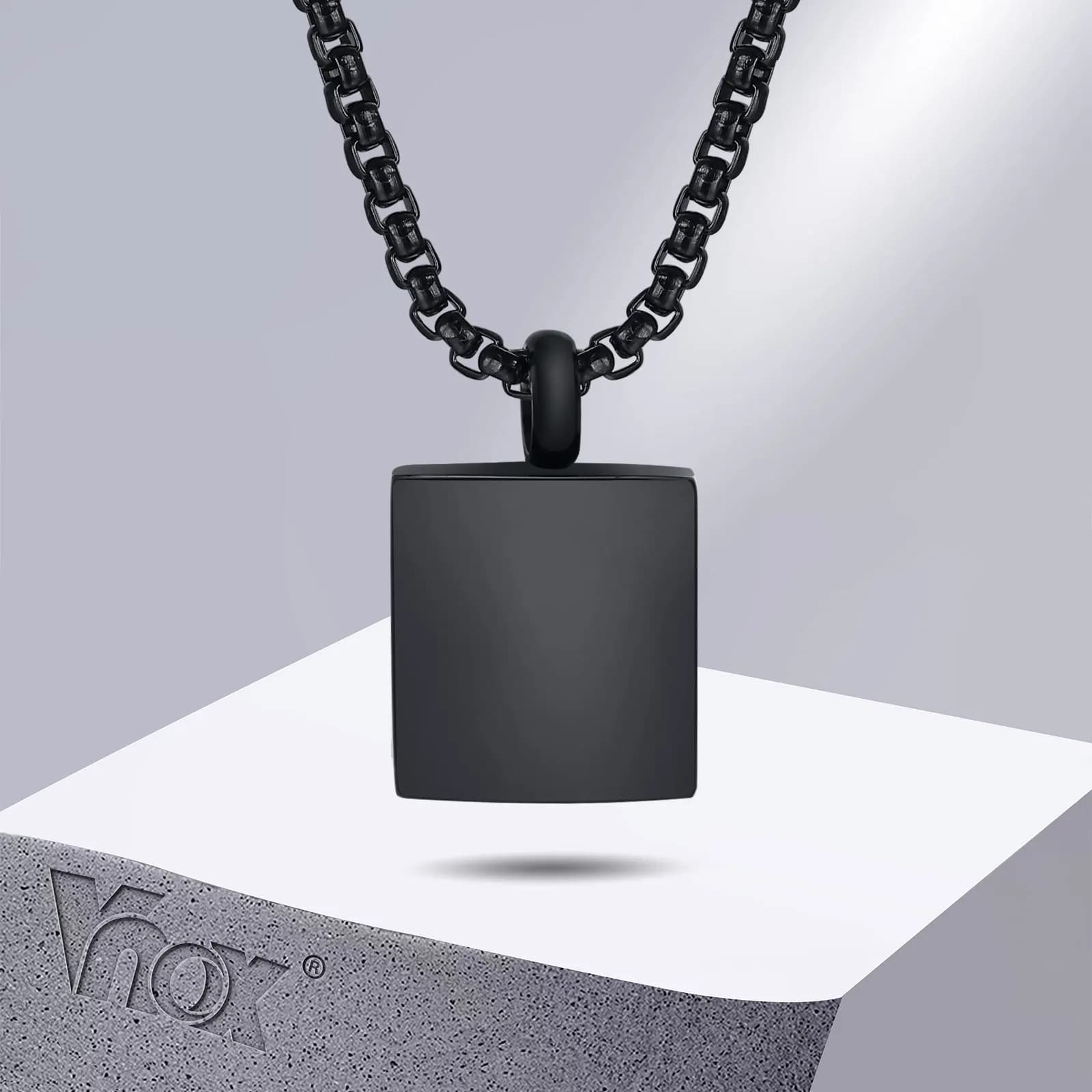 Collane con urna per cremazione Vnox per ceneri, collana con ciondolo commemorativo ricordo in acciaio inossidabile da donna