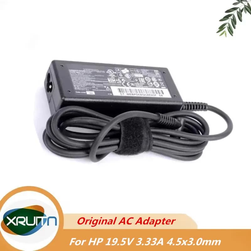 Adattatore per caricabatterie CA per laptop originale 19,5 V 3,33 A 65 W per hp ProBook 430 440 450 455 G3,710412-001 741727-001 Cavo di alimentazione