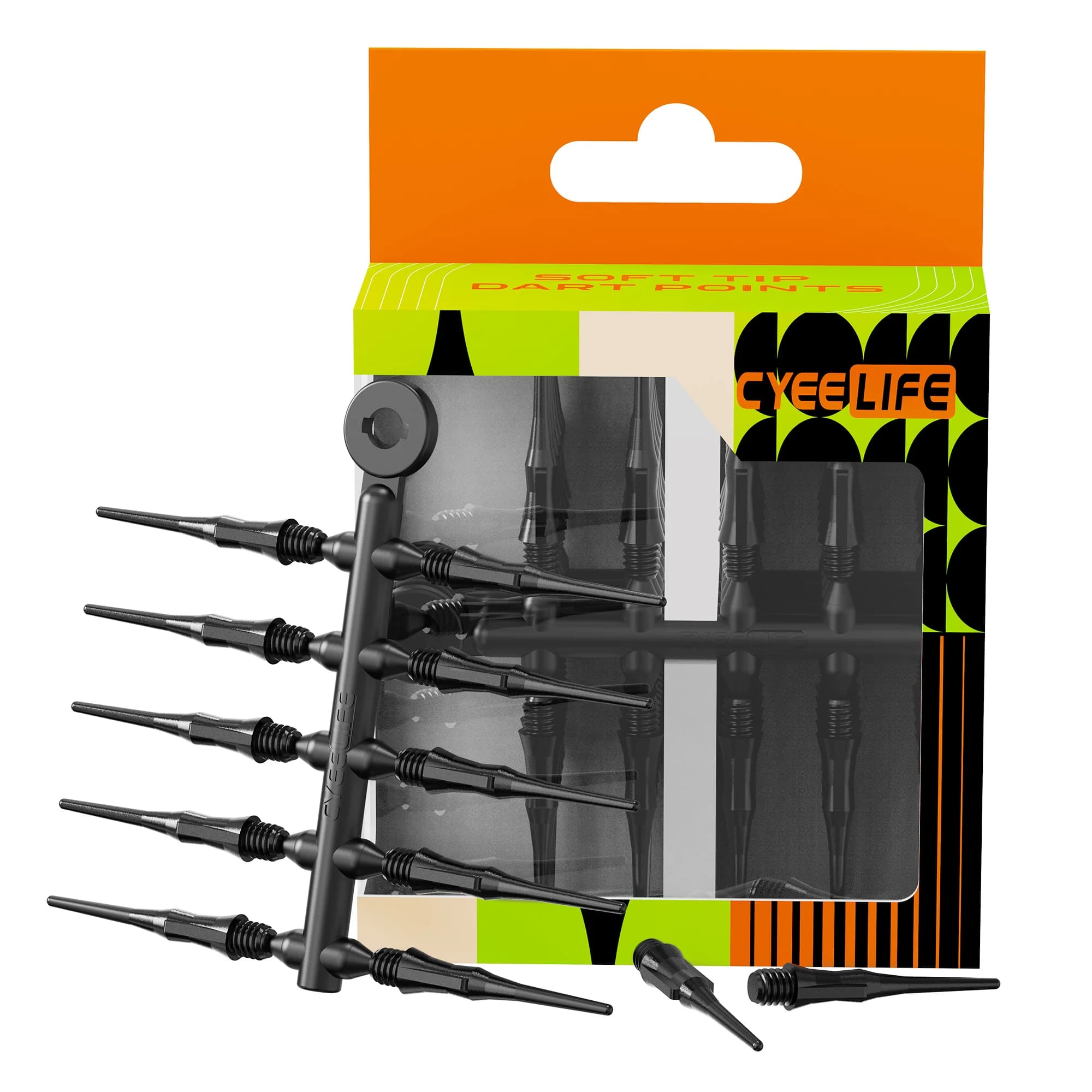 CyeeLife 50 pezzi di freccette elettroniche ad alta precisione in plastica professionale durevole punta morbida punti set di accessori per la sostituzione dell'ago
