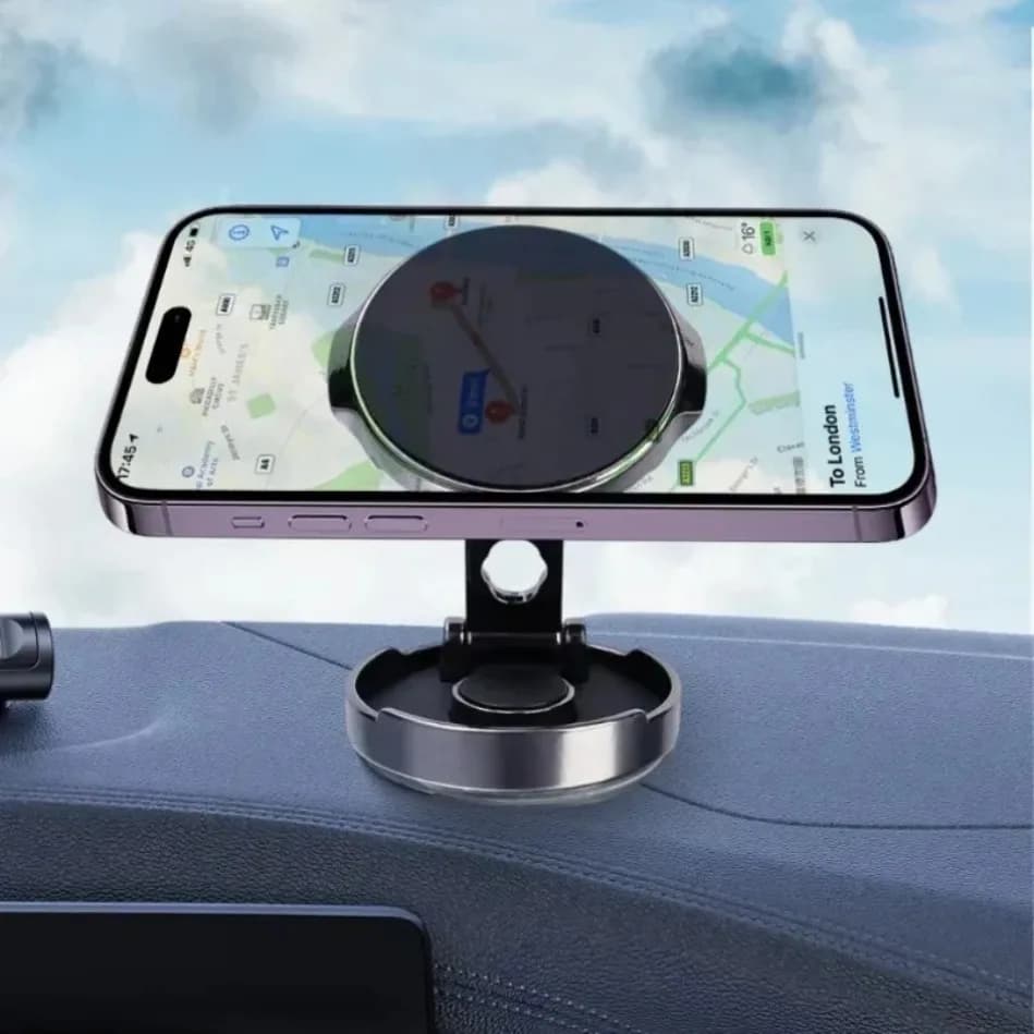 Universal Magnetic Car Phone Holder 360 Rotation For iPhone 17 Smart Phones Mount Holders Accessories Foldable Dashboard Mount