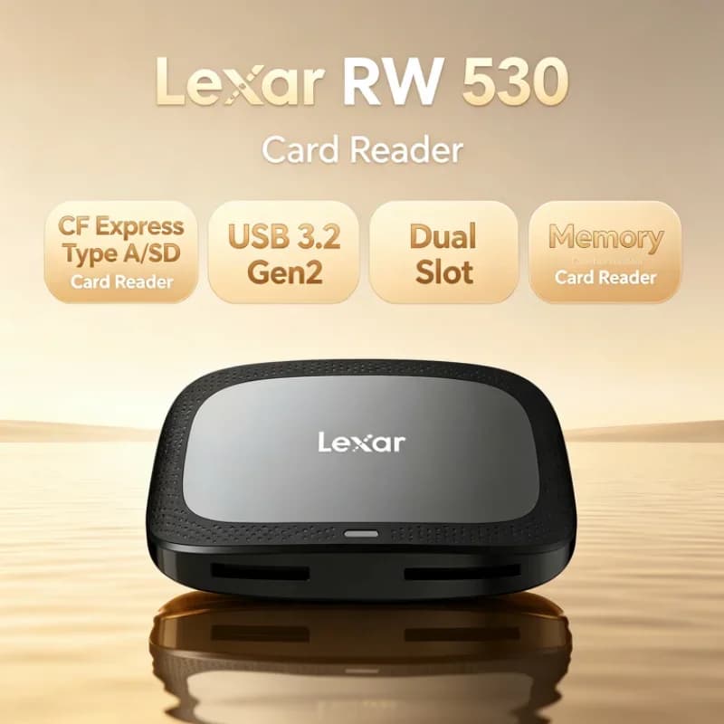 Lexar CFexpress Type A / SD Memory Card Reader RW530 SD Card Reader CFA Max 900MB/s Dual Slot USB 3.2 Gen2