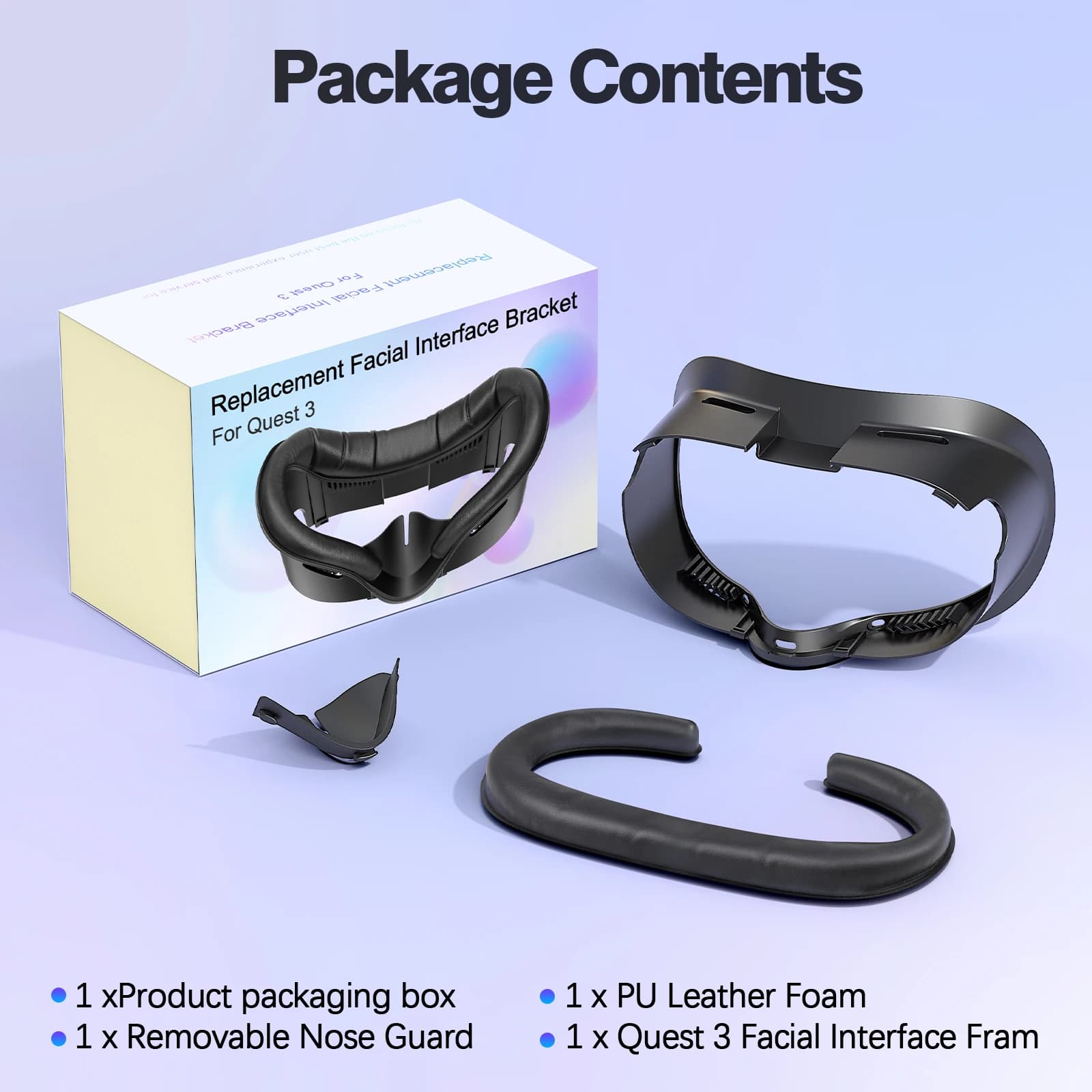 2025，Oculus Quest 3 face interface and mask pad, anti-sweat PU foam pad - VR accessory compatible with Meta Quest 3