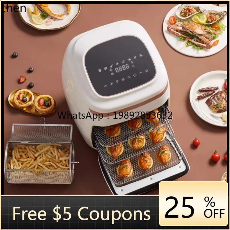 Friggitrice Elettrica Intelligente KX Air Oven Senza Olio e a Basso Contenuto di Grassi, Macchina per Frutta Secca
