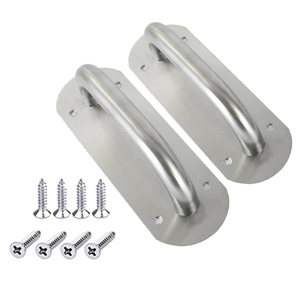 2 pezzi Maniglia per porta del fienile Maniglia per porta ignifuga Maniglia per porta scorrevole in acciaio inossidabile Manopole push-pull Ferramenta per mobili
