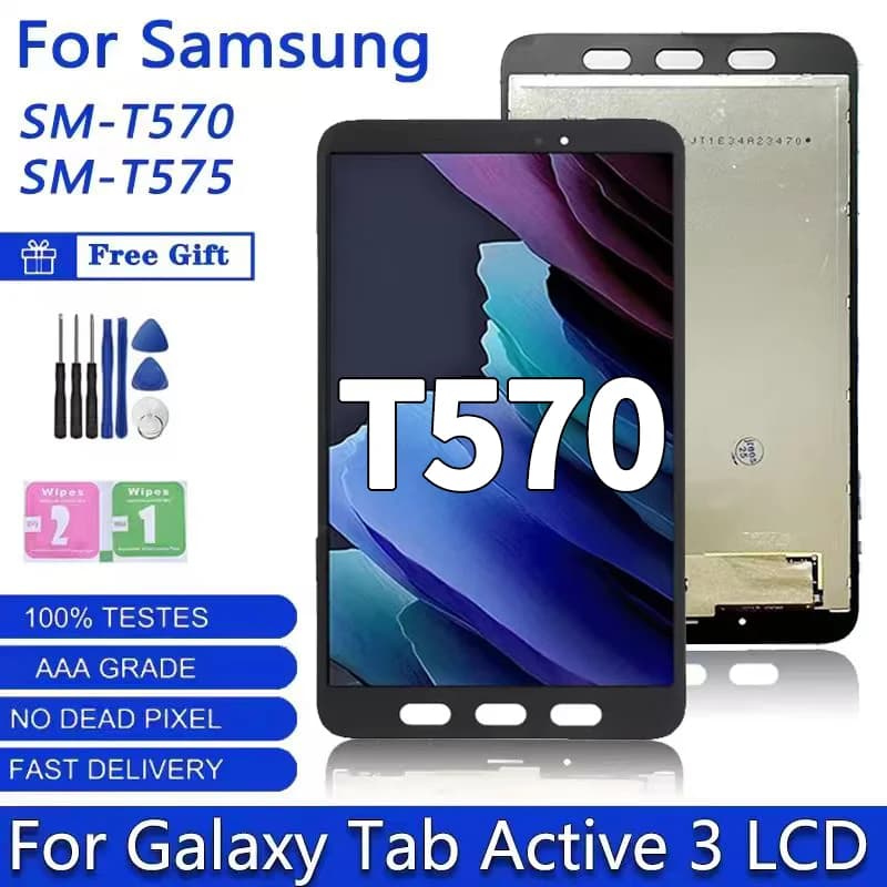 8''0 pollici SM-T570 SM-T575 LCD Per Samsung Tab Active 3 3rd Gen 3rd Gen T570 T575 Display LCD Touch Screen Digitizer Assembly