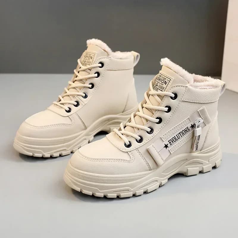Casual Winter Snow Boots for Women High-top Shoes Warm Womens Sneakers Ankle Boots Platform Plus Size 45 Zapatillas De Mujer New