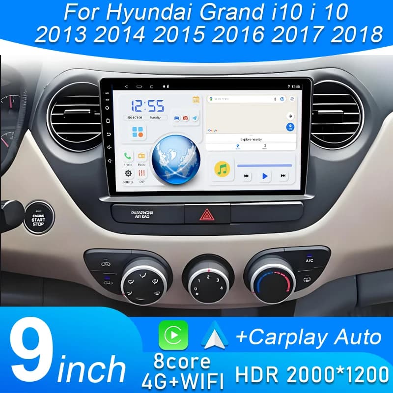 Auto Radio Android 15 Multimedia For Hyundai Grand i10 i 10 2013 2014 2015 2016 2017 Player Navigation GPS Car Stereo 2din DVD