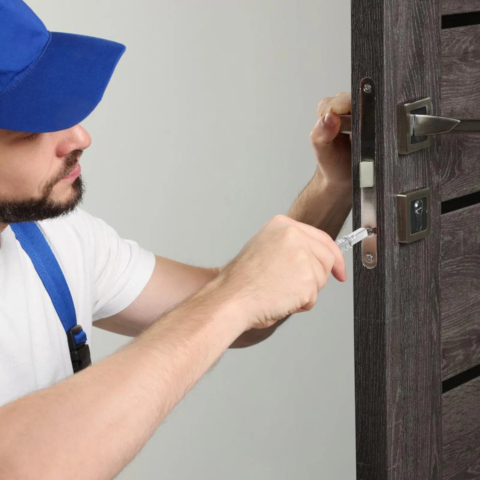 2 Pezzi Maniglia per Porta in Acciaio Inossidabile, Asta Dritta per Maniglia, Ricambio per Serratura Vintage, Componenti Hardware
