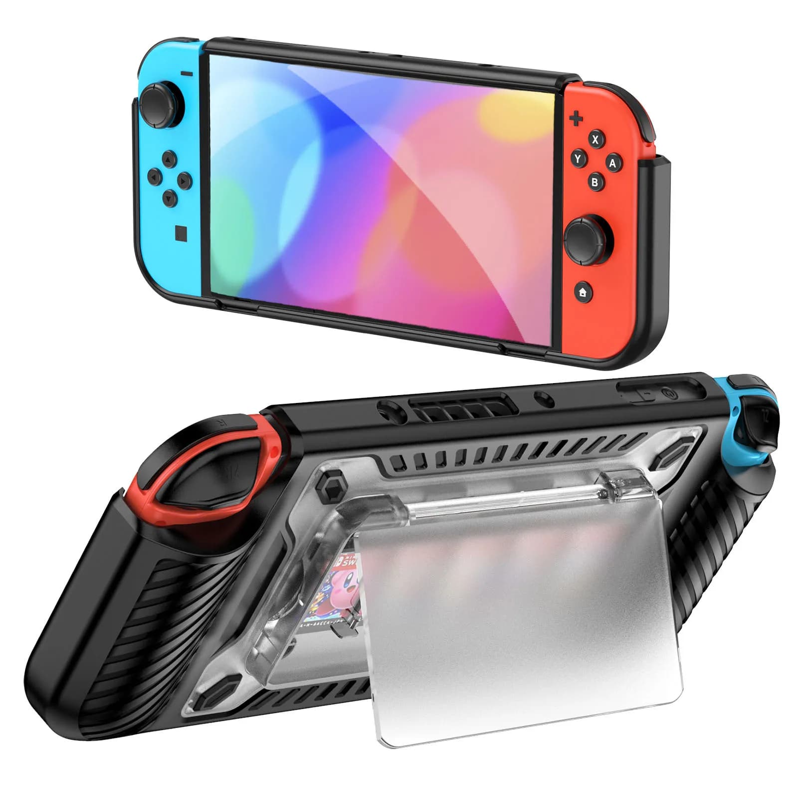 Per Nintendo Switch Custodia protettiva per console OLED Custodia protettiva in TPU Custodia morbida per assorbimento degli urti Design con impugnatura ergonomica