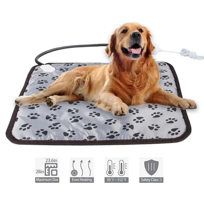Coperta elettrica per animali domestici Tappetino riscaldante invernale Nido riscaldato per cani e gatti Scaldino impermeabile Protezione dallo spegnimento Letto tappetino resistente ai morsi