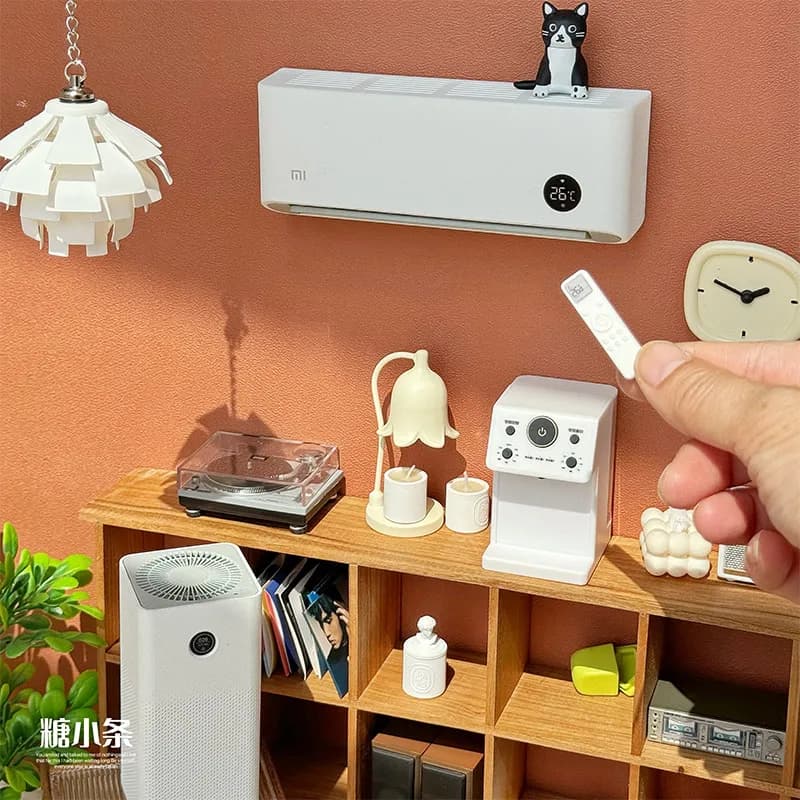 Mobili in miniatura Condizionatore d'aria 1:12 Purificatore d'aria Apparecchi elettrici in miniatura Nuovo modello di casa delle bambole in miniatura fai da te