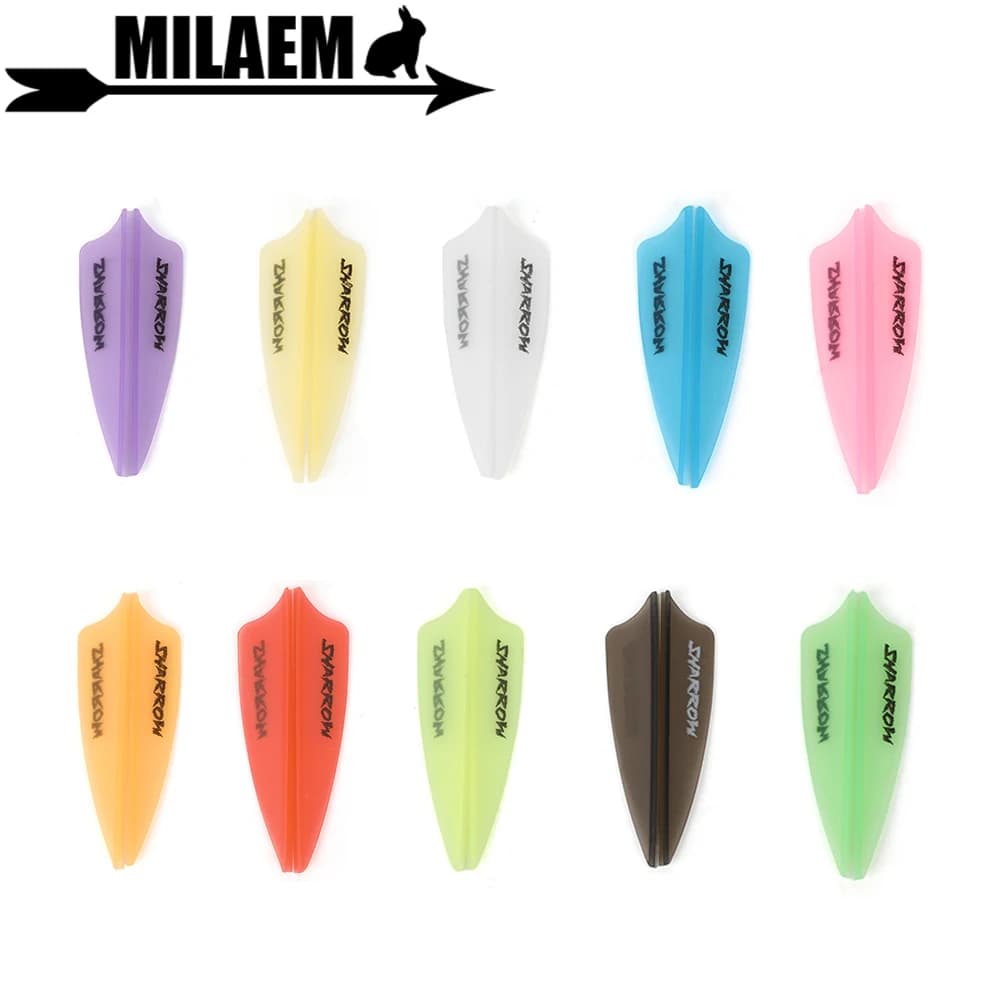 2/3/4 Pollici Freccia Paletta 50 pz Tiro Con L'arco Piuma di Gomma Trasparente Freccia Fletches Fletching Arco Caccia Tiro Al Bersaglio Accessori