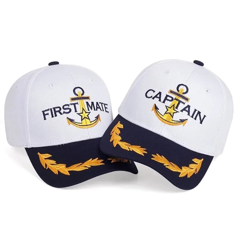 Berretti da Baseball Unisex con ricamo CAPTAIN/FIRST MATE primavera e autunno cappelli Casual regolabili all'aperto cappello con protezione solare