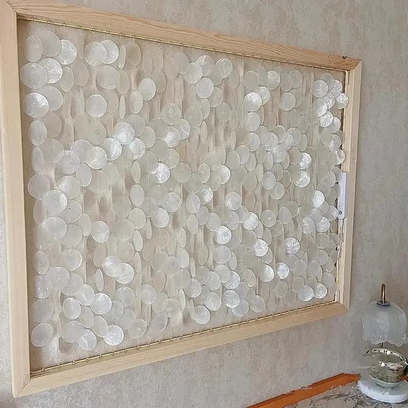 round drilled capiz shells with holes natural white capiz shells for wind chimes craft jewelry making diy home decoration