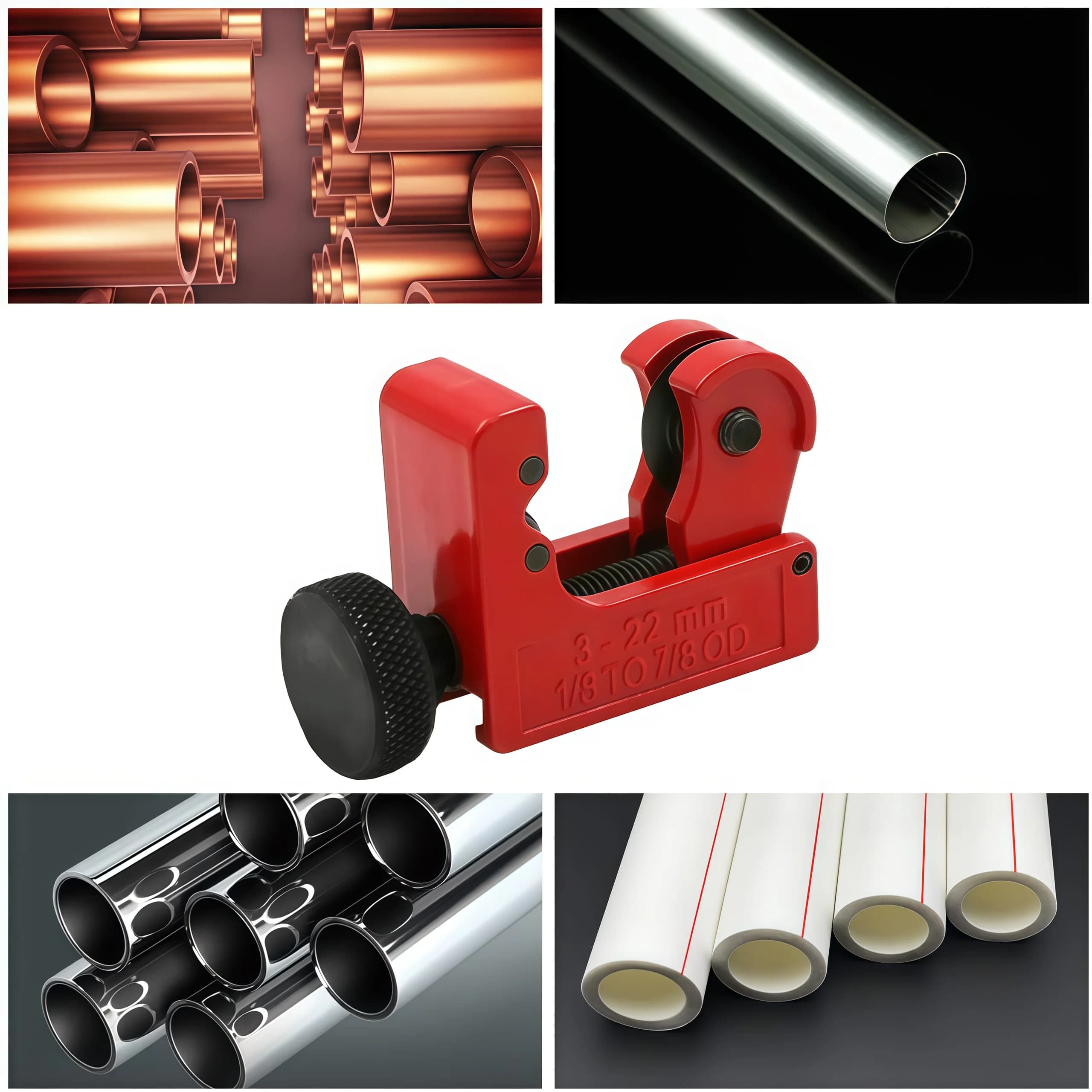 Tagliatubi 3-22/3-28mm in Lega di Zinco Leggera, Tagliatubi V2 per Tubi in Rame di Piccole Dimensioni, Tagliatubi a Freccia
