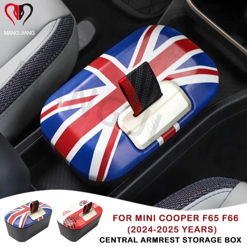 Scatola di immagazzinaggio del controllo centrale dell'auto per Mini Cooper F65 F66 2024 2025 Scatola di immagazzinaggio del bracciolo centrale Decorazione automatica Accessori auto